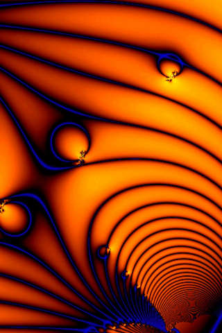Fractal, curves, lines, abstract, 240x320 wallpaper
