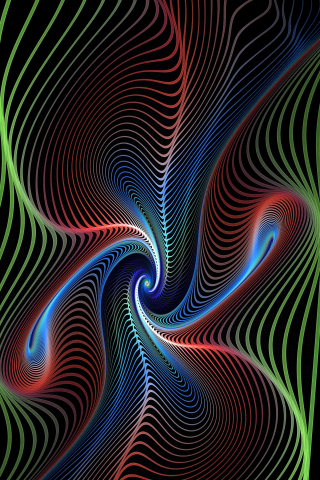 Fractal, colorful, lines, swirling, 240x320 wallpaper