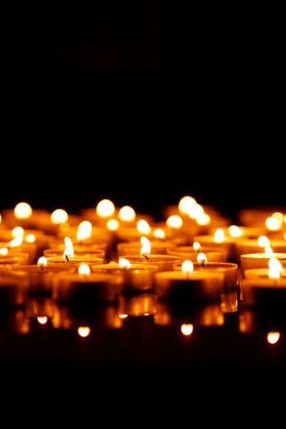 Candles, dark, prayer, 240x320 wallpaper