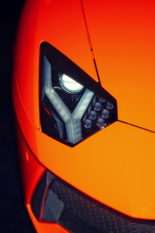 Exotic car, Lamborghini, headlight, 240x320 wallpaper