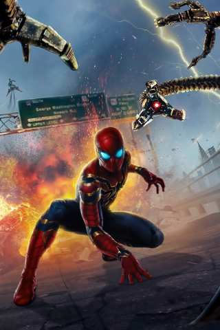 Download wallpaper 240x320 spider-man: no way home, movie poster, new ...