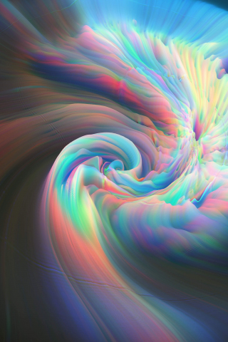 Glitch art, colorful swirl, abstraction, 320x480 wallpaper