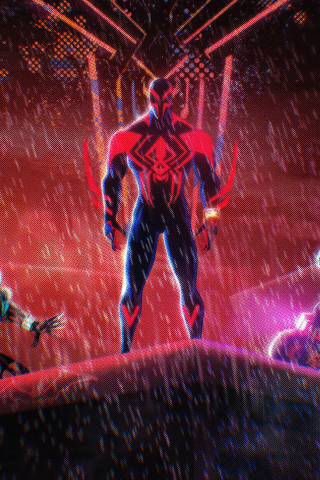 Spider-man 2099, scarlet spider, and spider-man, art, 240x320 wallpaper