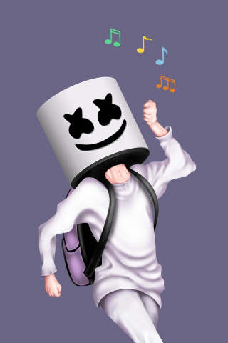 Marshmello, musician, DJ, walk alone, art, 240x320 wallpaper
