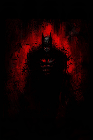Dark, artwork, batman, minimal, dc comics, 240x320 wallpaper