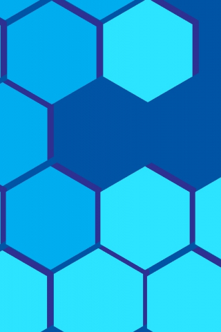 Hexagons, pattern, blue, 240x320 wallpaper