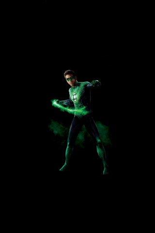Minimal, Green Lantern, Ryan Reynolds, superhero, 240x320 wallpaper