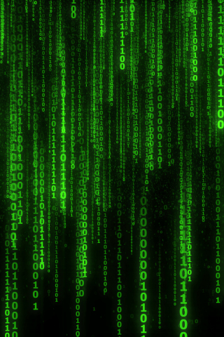 Matrix code, numbers, green, 240x320 wallpaper