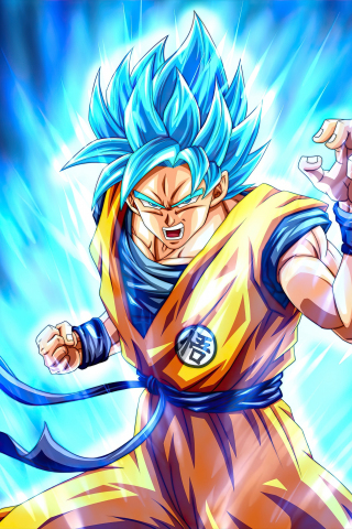 Dragon Ball, Son Goku, blue power, 240x320 wallpaper