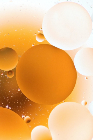 Orange bubbles, macro, 240x320 wallpaper