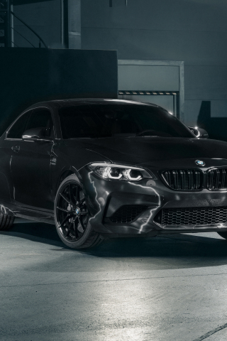 2020 BMW M2, black car, 240x320 wallpaper