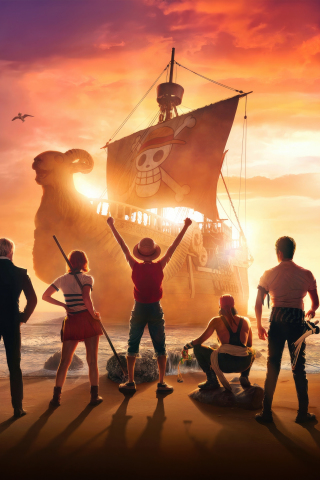 One Piece, a 2023 Netflix show, pirates, 240x320 wallpaper