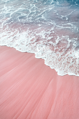 Exotic, waves, beach and sand, 240x320 wallpaper