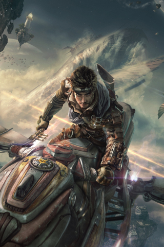 Ascent: Infinite Realm, video game, rider, 240x320 wallpaper