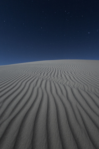 Desert, blue sky, sand, white landscape, night, 240x320 wallpaper