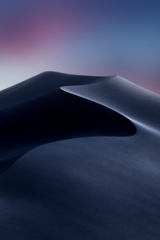 Mountains of sand, minimal and calm dune, night, 240x320 wallpaper