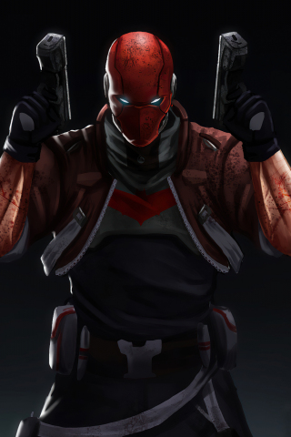 Red Hood, DC comic hero, 2022, fan artwork, 240x320 wallpaper