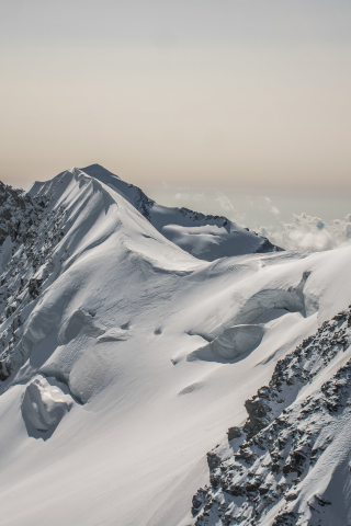Caster Glacier, mountains, Italy, 240x320 wallpaper