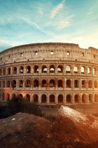 Colosseum, ancient architecture, Rome, 240x320 wallpaper