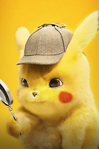 Pikachu, cute, Pokemon Detective Pikachu, 2019, 240x320 wallpaper