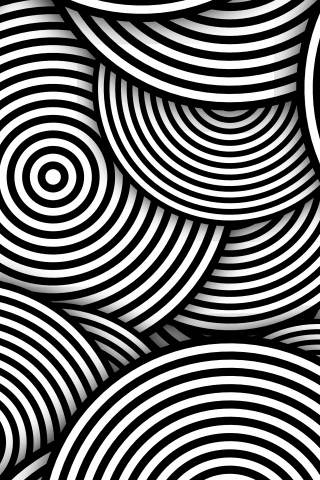 Circles, illusion, pattern, 240x320 wallpaper