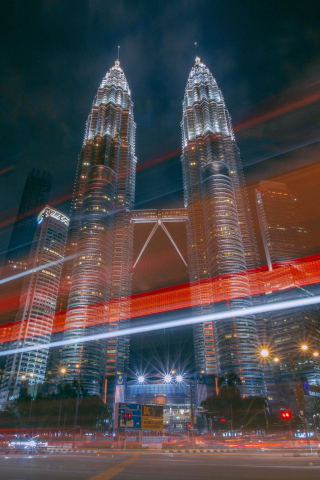 Petronas Twin Towers, Twin tower, buildings, city, 240x320 wallpaper
