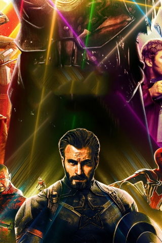 Avengers: infinity war, 2018 movie, artwork, 240x320 wallpaper