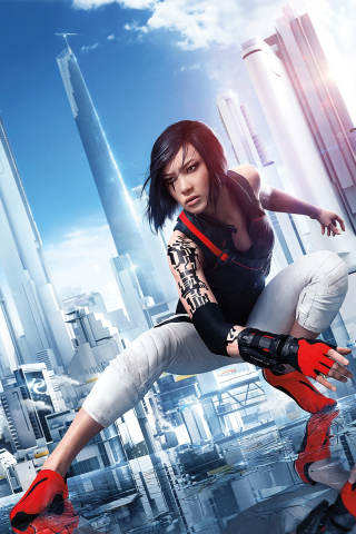 Mirror's Edge Catalyst, 2020 game, woman character, 240x320 wallpaper