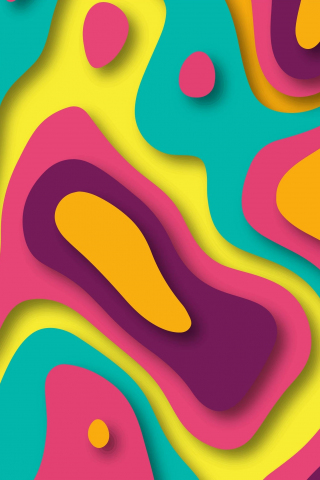 Curvy pattern, colorful, 240x320 wallpaper