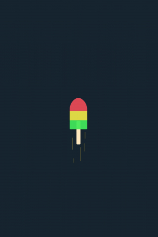 Minimal, space, colorful candy, art, 240x320 wallpaper