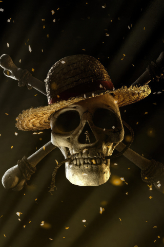 One Piece, Skull, pirate-based show, Netflix 2023, 240x320 wallpaper