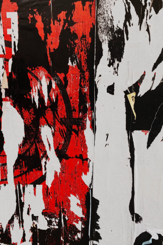 Modern art, red-black strokes, 240x320 wallpaper