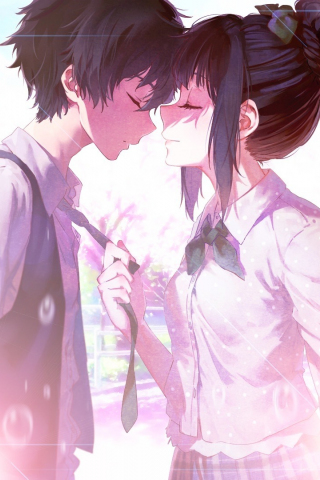 Anime, couple, Eru Chitanda, Houtarou Oreki, Hyouka, love, 240x320 wallpaper