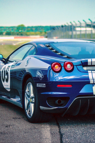 Rear view, sports car, Ferrari F430, 240x320 wallpaper