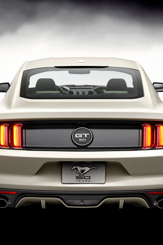 Ford mustang GT, 50 years edition, 2018, rear, 240x320 wallpaper