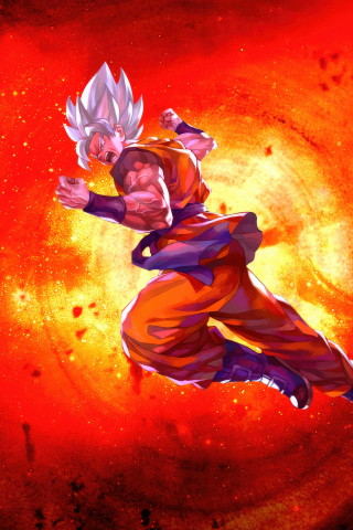 Dragon Ball Super, Goku angry, flight, 240x320 wallpaper