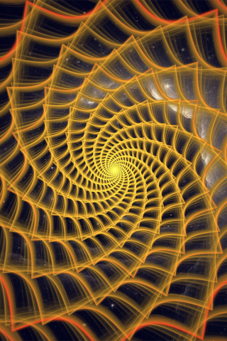 Abstract, spiral, twisted and tangled lines, yellow, 240x320 wallpaper