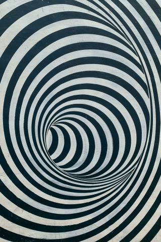Black and white, illusion tunnel, 240x320 wallpaper
