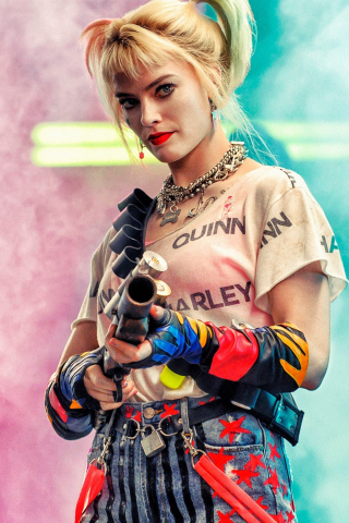 Harley Quinn, Margot Robbie, Birds Of Prey, movie, 2020, 240x320 wallpaper