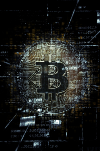 Bitcoin, cryptocurrency, currency, 240x320 wallpaper