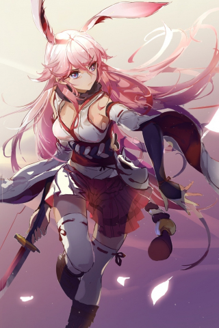 Yae sakura, Benghuai Xueyuan, anime girl, sword, 240x320 wallpaper
