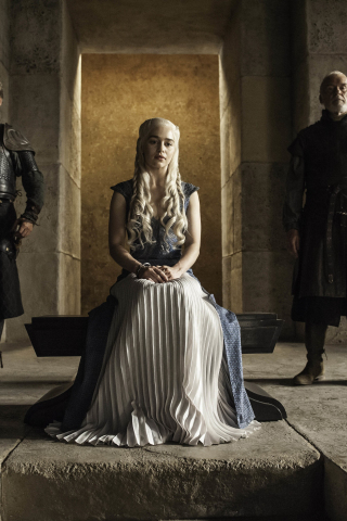 Daenerys Targaryen, Emilia Clarke, tv show, game of thrones, 240x320 wallpaper