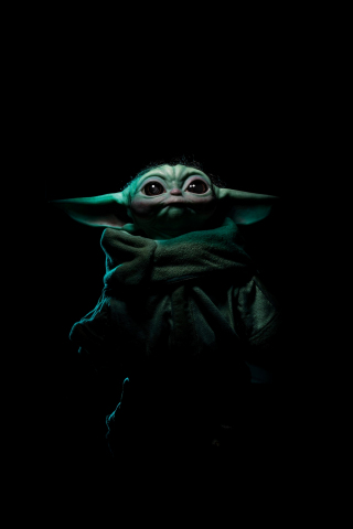 Baby Yoda, star wars, fan art, 2021, 240x320 wallpaper