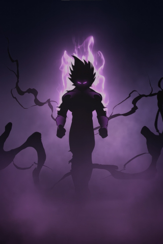 Download wallpaper 240x320 vegeta's true power, minimal, old mobile ...