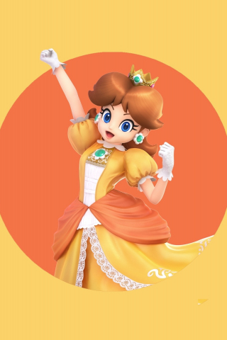 Princess Daisy, Super Smash Bros. Ultimate, video game, 2018, 240x320 wallpaper