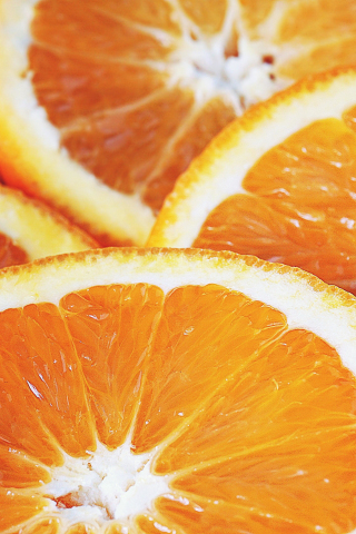 Close up, orange slices, fruits, 240x320 wallpaper