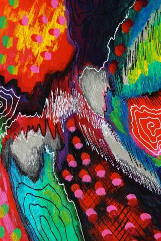 Glitch, modern art, colorful, 240x320 wallpaper