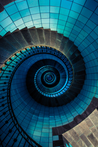 Spiral, stairs, architecture, house, building, 240x320 wallpaper