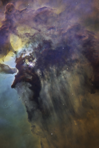 Nebula, space, dark, clouds, 240x320 wallpaper