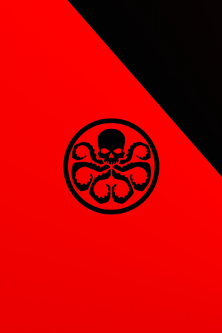 Hydra, logo, red, marvel, 240x320 wallpaper